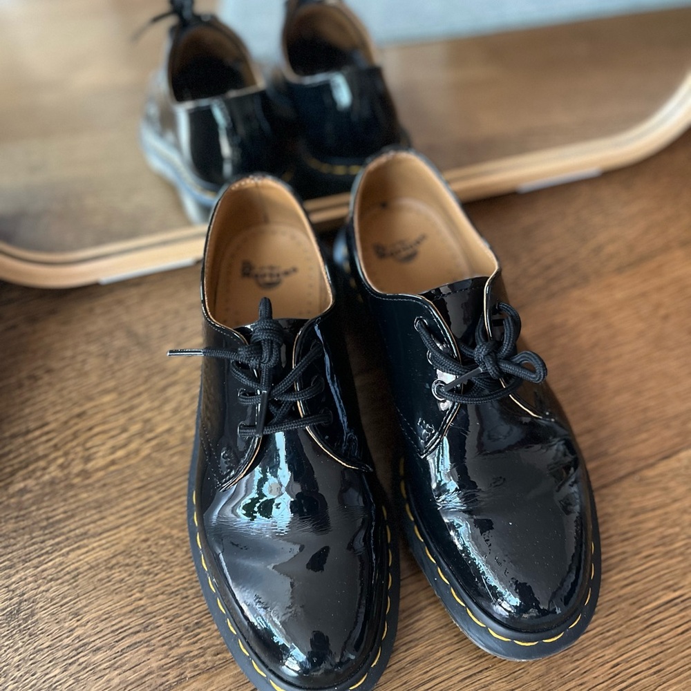 Dr. Martens Black Patent Leather Oxford Shoes